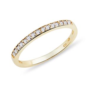 Zlatý prsten s brilianty KLENOTA