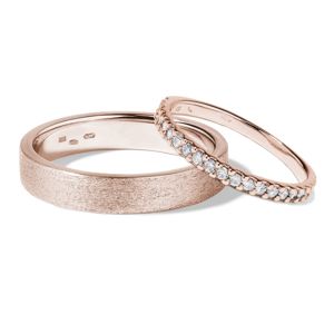 Snubní prsteny z růžového zlata KLENOTA