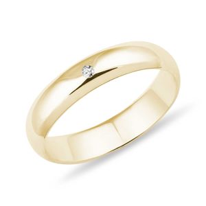 Snubní prsten ve žlutém zlatě KLENOTA