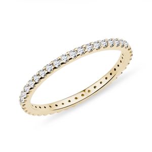 Diamantový eternity prsten ve zlatě KLENOTA