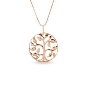 Zlatý náhrdelník ve tvaru stromu KLENOTA