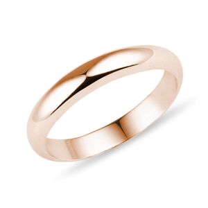 Pánský snubní prsten v růžovém 14k zlatě KLENOTA
