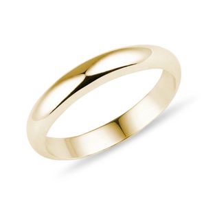 Snubní 3mm prsten ze žlutého zlata KLENOTA