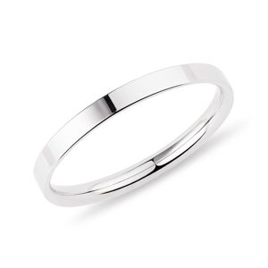 Pánský snubní prsten z bílého zlata KLENOTA
