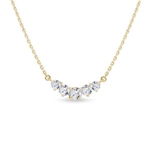 Luxusní diamantový náhrdelník ve žlutém zlatě KLENOTA