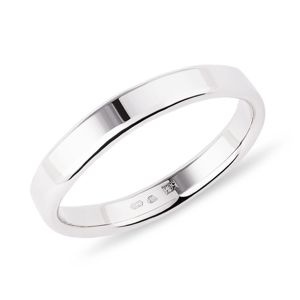 Moderní prsten z bílého 14k zlata pro muže KLENOTA