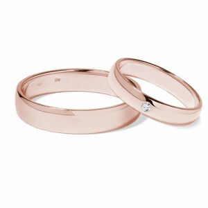 Snubní prsteny z růžového zlata KLENOTA