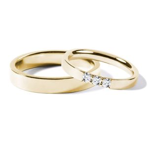 Zlatý set snubních prstenů KLENOTA