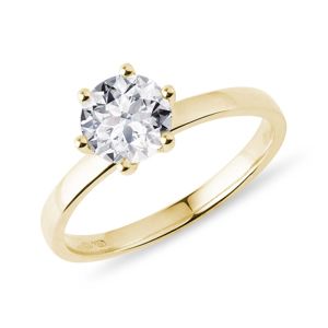 Zásnubní prsten s diamantem ve zlatě KLENOTA