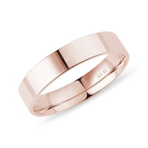 Klasický pánský snubní prsten z růžového zlata KLENOTA
