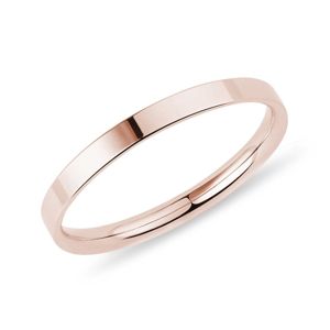 Tenký pánský prsten z růžového zlata KLENOTA