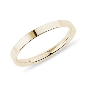Snubní prsten ze žlutého 14k zlata KLENOTA
