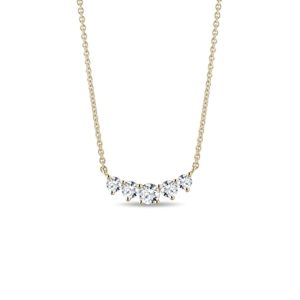 Luxusní náhrdelník s diamanty ve žlutém zlatě KLENOTA