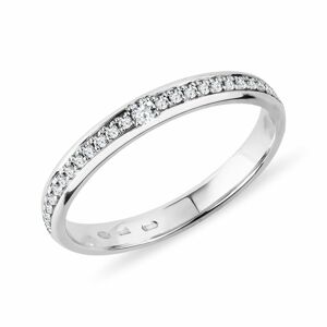 Dámský prsten z bílého zlata s diamanty KLENOTA