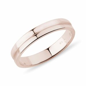 Pánský prsten z růžového 14k zlata s rytinou KLENOTA