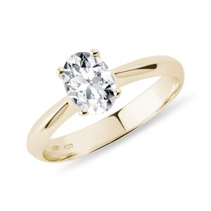 Luxusní prsten oval cut diamond ve zlatě KLENOTA