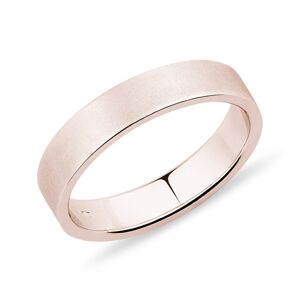 Pánský 4mm prsten satin z růžového zlata KLENOTA