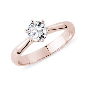 Zásnubní prsten 0.5 ct růžové 14k zlato KLENOTA