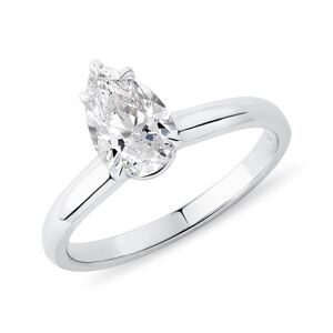 Prsten s 1,0ct lab grown diamantem v bílém zlatě KLENOTA