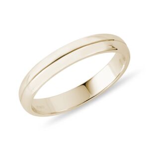 Elegantní snubní prsten ze žlutého zlata pro pány KLENOTA
