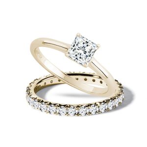 Diamantové prsteny princess a eternity KLENOTA