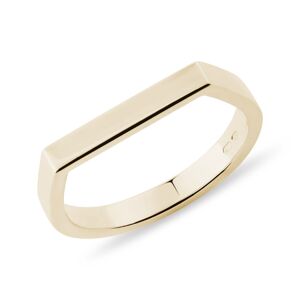 Zlatý prsten s rovnou ploškou KLENOTA