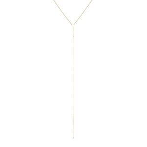 Zlatý náhrdelník s visacím řetízkem a tyčinkami KLENOTA