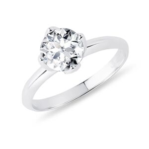 Prsten s 1ct lab grown diamantem v bílém zlatě KLENOTA