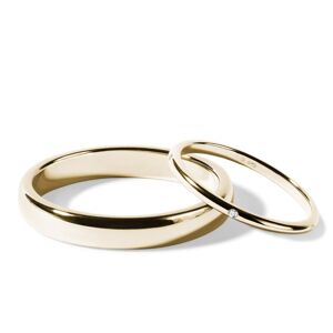 Sada snubních prstenů s diamantem ve žlutém zlatě KLENOTA