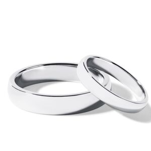 Sada klasických snubních prstenů z bílého zlata KLENOTA